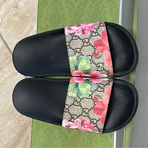 Kids Gucci Floral Slides